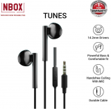 NBOX Tunes In Ear Wired Earphones With Inline Mic With 14.2mm Bass Boost Drivers