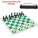 Plastic Gambit Tournament Chess Set, Roll Up Mat And Bag Camping Travel Gifts