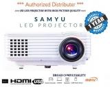 SAMYU Mini Projector 170 Inch Display, Supports 1080P HDMI/USB/AV/VGA For TVs/Laptops/Games LCD Projector 1920x1080 Pixels