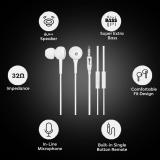 Sleek In Ear Line Control Earphone In Ear Wired With Mic Headphones/Earphones