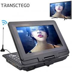 TRANSCTEGO Portable DVD Player Car TV 13.9 Inch Large LCD Screen Players for Game FM DVD VCD CD MP3 MP4 with Gamepad TV Antenna