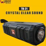 UBON TK 21 6HOURS PLAYTIME WITH TORCH LIGHT WIRELESS BLUETOOTH SPEAKER, LIGHTWEIGHT PORTABLE WIRELESS SPEAKER