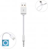 WowObjects 1PC .5mm Jack USB 2.0 Data Cable Audio Headphone Adapter Cord For Apple For Ipod