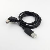 WowObjects 1pc USB 2.0 Printer Cable Type A Male To B Male Right Angled Scanner Cord Black 3ft