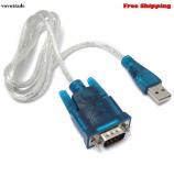 WowObjects 3.2Ft Translucent USB 2.0 To DB9 RS232 Serial Converter 9 Pin Adapter Cable Extension