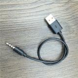 WowObjects 3.5mm AUX Audio To USB 2.0 Male Charger Cable Adapter Headphone Cord For Car MP3 Free Shipping