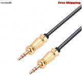 WowObjects 3.5mm Metal Jack Male To Male Stereo Headphone Car Aux Audio Extension Cable Free Shipping