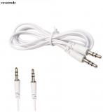 WowObjects 3 Ft 3.5mm Stereo Auxiliary Cable Male To Male Flat Audio Music Aux Cord Factory Price Drop Shipping