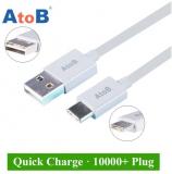 WowObjects ATOB USB Type C 3.1 Quick Charge Data Cable Reversible USB2.0 Connector Adapter For Samsung Hu Mexzu Oppo