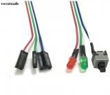 WowObjects ATX PC Compute Motherboard Power Cable Switch On / Off / Reset With LED Light 50CMA Dapter Factory Price