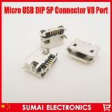 WowObjects Big Horn Micro 5P USB Jack V8 Port Charging Port For ZTE HU C8500 Small Chili Q1 Etc