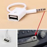 WowObjects Car MP3 3.5mm Male AUX Audio Plug Jack To USB 2.0 Female Converter Cable Cord