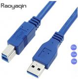 WowObjects High Quality USB 3.0 A Male AM To USB 3.0 B Type Male BM Extension Printer Wire Cable USB3.0 Cable 0.5m 1m 1.8m