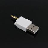 WowObjects New 3.5mm USB Charger Wire Cord Adapter For Apple IPod 1nd 2nd Gen White