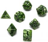 7 Piece Polyhedral Dice Set Multisided Dice With Dice Bag RPG Role Playing Games Dices Green