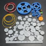 80x Plastic DIY Robot Gear Set Single Double Layer Crown Shaft Axle Sleeve Kit