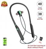 Hitage NBT 7586+ 40 HOURS BATTERY Neckband Wireless With Mic Headphones/Earphones Green