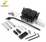 Hot 1 Set Acoustic Guitar Double Locking Tremolo Bridge Black Locking Nut Lock For Guitar Parts & Accessories