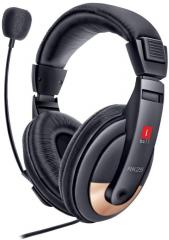 iBall RK25 Over Ear Wired Headphones With Mic Black