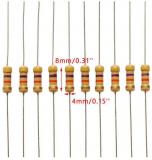 New Electric Unit 300pcs 30value Rang 1ohm Three Mohm 1/2W Carbon Film Metal Resistors Assortment Kit Set NEW