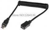 WowObjects 1M Mini USB 5pin Type Male To Female Extension Stretch Spring Cable For SSD & Hard Disk & Phone Free Shipping