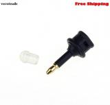 WowObjects 1PC TOSLINK TO 3.5mm Mini Optical Jack Plug Audio Fiber Optic Adapter Drop Shipping