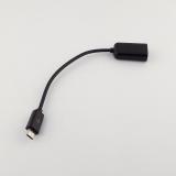 WowObjects 10pcs Black Micro USB B Male To USB 2.0 A Female OTG Host Converter Cable Adapter 15cm