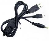 WowObjects 2 In 1 Power Charge Charger Cable USB Data Transfer For PSP 1000 2000 3000