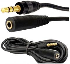 WowObjects gold Male To Female 3.5mm AUX Audio iPod MP3 Headphone Stereo Extension Cable Free shipping