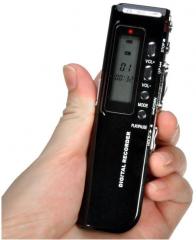 WowObjects New GH518 Mini Portable 4GB Digital LCD Display Voice Recorder Supports Time Display and Telephone Recording