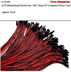 WowObjects New Replacement ATX Motherboard Switch On / Off / Reset PC Computer Power Cord Cable Drop Shipping Free Shipping