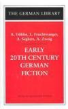 Early 20th Century German Fiction By: Alfred Doblin, etc.