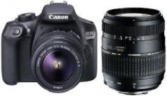 Canon 1300D DSLR Camera Body with Dual Lens: Canon EF S 18 55 IS II + Tamron AF 70 300 mm F/4 5.6 Di LD Macro Lens