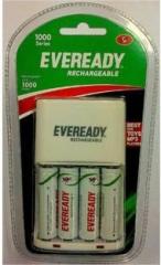 Eveready 1000 Series Charger with 4Pcs 700 MAH AA+AA Rechargeable Ni MH Battery