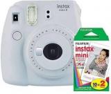 Fujifilm Instax Mini 9 Smokey White With 20 Shots Film Instant Camera