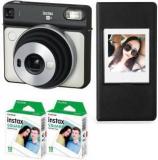 Fujifilm Instax Square SQ6 Pearl White With Black Photo Album 20 Shots Instant Camera