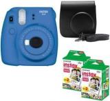 Fujifilm Mini 9 Cobalt Blue With Black Case And 40 Shots Instant Camera