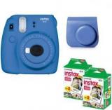 Fujifilm Mini 9 Cobalt Blue With Blue Case 40 Shots Instant Camera