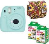 Fujifilm Mini 9 Ice Blue With Bohemia Case 40 Shots Instant Camera