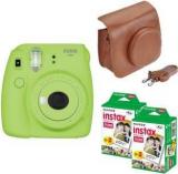 Fujifilm Mini 9 Lime Green With Brown Case 40 Shots Instant Camera