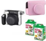 Fujifilm Wide 300 Camera With Pink Case 40 Shots Instant Camera