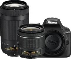 Nikon D3400 DSLR Camera with Lens AF P DX NIKKOR 18 55 mm f/3.5.6G VR & AF P DX NIKKOR 70 300 mm f/4.5 6.3G ED VR