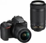 Nikon D3500 DSLR Camera Body With Dual Lens: 18 55 Mm F/3.5.6 G VR And AF P DX Nikkor 70 300 Mm F/4.5 6.3G ED VR