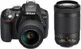 Nikon D5300 L DSLR Camera Body With Dual Lens: AF P DX NIKKOR 18 55 Mm F/3.5.6G VR + AF P DX NIKKOR 70 300 Mm F/4.5 6.3G ED VR