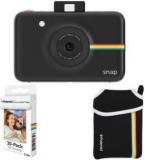 Polaroid Snap Instant Camera Black With 2x3 Zink Paper Neoprene Pouch Instant Camera