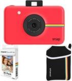 Polaroid Snap Instant Camera Red With 2x3 Zink Paper Neoprene Pouch Instant Camera