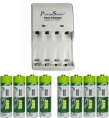 Power Smart Fast Charging Unit PS1002 Combo With 2 Set 2100 maHx4 AA Cells Camera Battery Charger