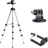 Retrack 3Way Head Adjustable Aluminum With Bracket And GoPro Bracket Tripod