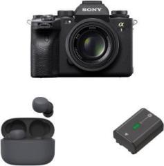 Sony Alpha 1 Mirrorless Camera Body Only with Wireless Earbuds & Rechargeable Battery