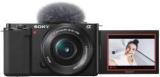 Sony Alpha ZV E10L Mirrorless Camera Body With 1650 Mm Zoom Lens Vlog Camera | Made For Creators, APS C Sensor, Advanced Autofocus, Clear Audio|